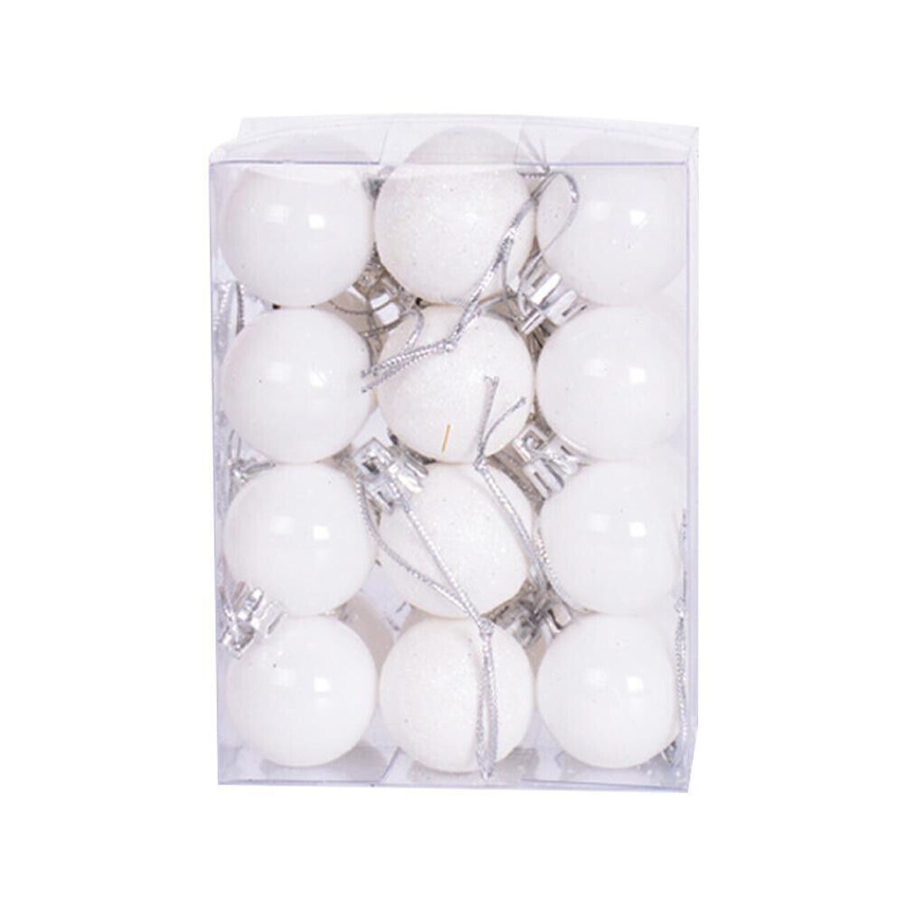 24pcs Mini Shatterproof Christmas Tree Ball Ornaments Shiny and Glitter